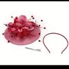 Elegant Fascinator Hat Tea Party Hat Flower Shaped Ornament Headwear With Mesh Women Hair Accessories