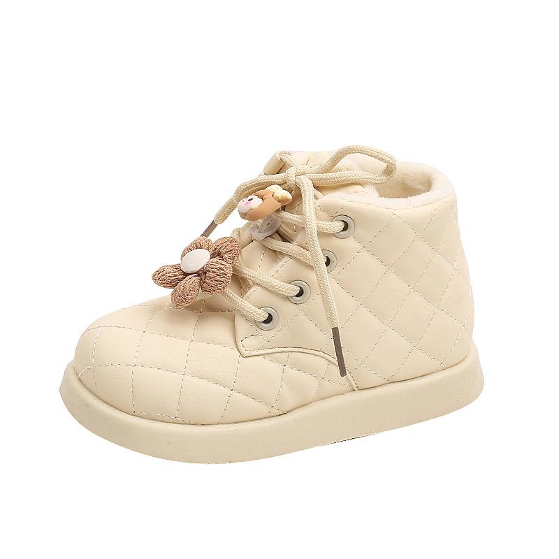 Новые детские зимние ботинки, милые зимние ботинки для девочек, милые универсальные детские повседневные хлопковые ботинки принцессы, модные теплые плюшевые