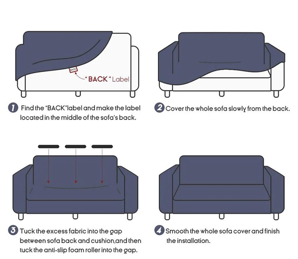 Чехол на диван для гостиной, толстый эластичный жаккардовый чехол для дивана, кресла, 1/2/3/4-местного L-образного углового чехла для дивана