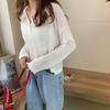 Thin Knit Sunscreen Cardigan Jacket for Women's Spring and Summer V-neck Hollowed Out Long Sleeved Air-conditioned Shirt