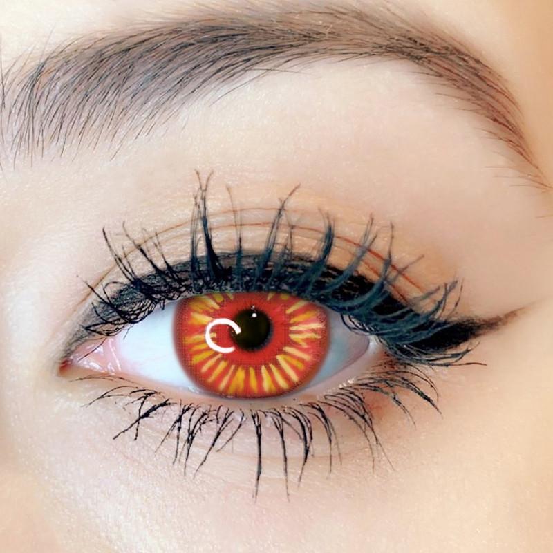 Eyeshare 1 Pair Red Vampire Cosplay Contact Lenses For Eyes Halloween Coser Eye Makeup Lenses Beauty Students