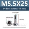 Yigu 304 Phillips Pan Head Self-Tapping Screws M3.9/M4.2 in Stock