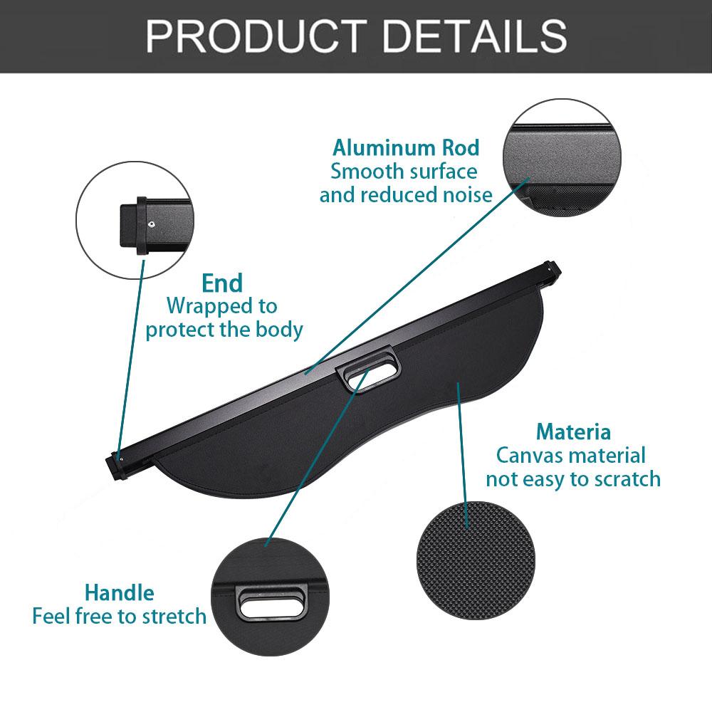 Крышка багажника автомобиля для Ford Focus 2013-2022 года выпуска, хэтчбек, выдвижная шторка для багажа, нужны винтовые крепления