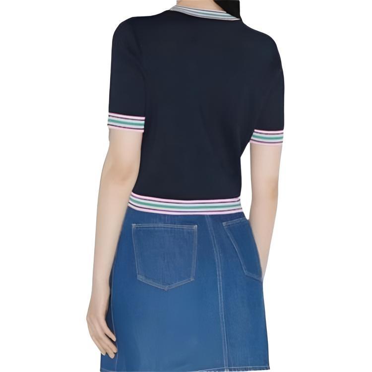 (WMNS) Gucci Fine Knit Sweater With Embroidery 'Navy' Women's 782254-XKD0I-4215