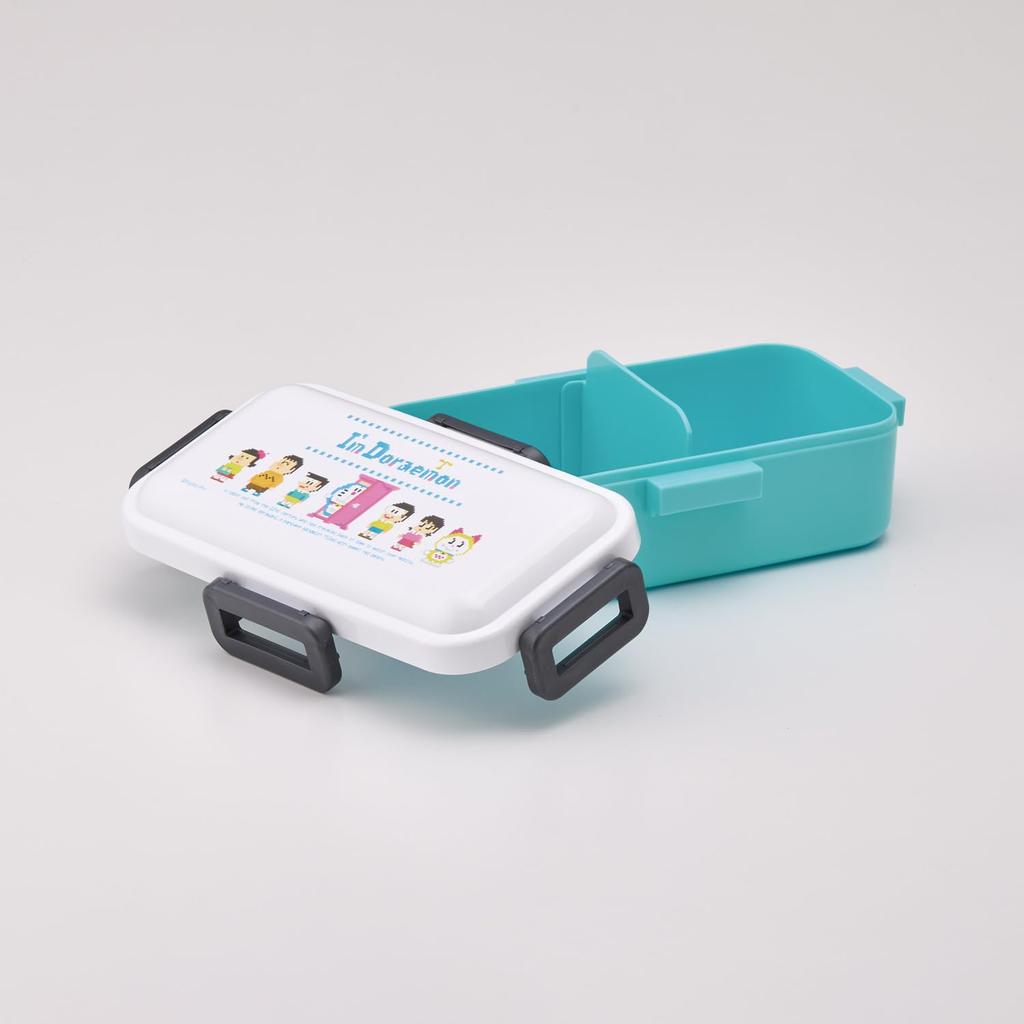 Skater Bento Single for Made in with Dishwasher and Microwave Sanrio Doraemon Dot Box, 530ml, Tier, Women, Japan, Leak-Resistant 4-Point Lock, Safe,