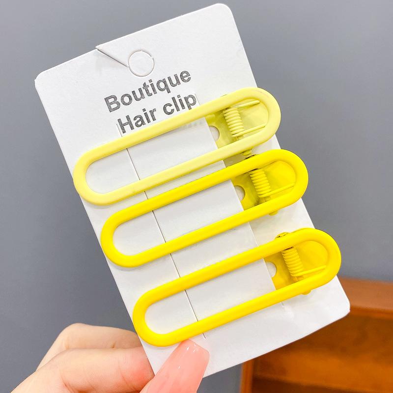 3 шт., матовые заколки для девочек, овальные, треугольные и квадратные заколки для волос со звездами для детей, заколки для волос, заколки для волос Click Clack