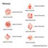 7 Pcs Red Loving Heart Resin White Number Sharp Dice Polyhedral Dice Suitable for Role-Playing RPG    Board Game