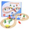 Multifunction Wood Rail Car DIY Assembly Colorful Track Train Kids Intelligent Toy Boys Gift
