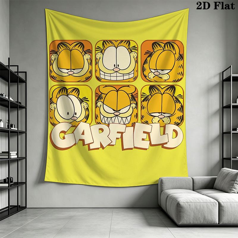 Garfield'S Quirky Adventures Unfolded Tapestry Wallmounted Background Cloth Background Wall Hanging Cloth Homestay Soft Decoration Tapestry