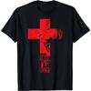 Христианские подарки Мужчины Лев Религиозный Крест Страх Стихи Цитаты Футболка