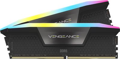 Настольный ПК CORSAIR VENGEANCE RGB Серия DDR5 Память Intel XMP 32 ГБ Черный 16 ГБ Память CMH32GX5M2E6000C36 Память DDR5-6000 МГц, (ПК5-48000), комплект, (Два