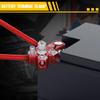 4-Way Lead Acid Battery Terminal Connector Clamps Battery Cable Ends For SAE/DIN/EN Tapered Top Post With 8AWG To 4/0 AWG, Positive & Negative Set,