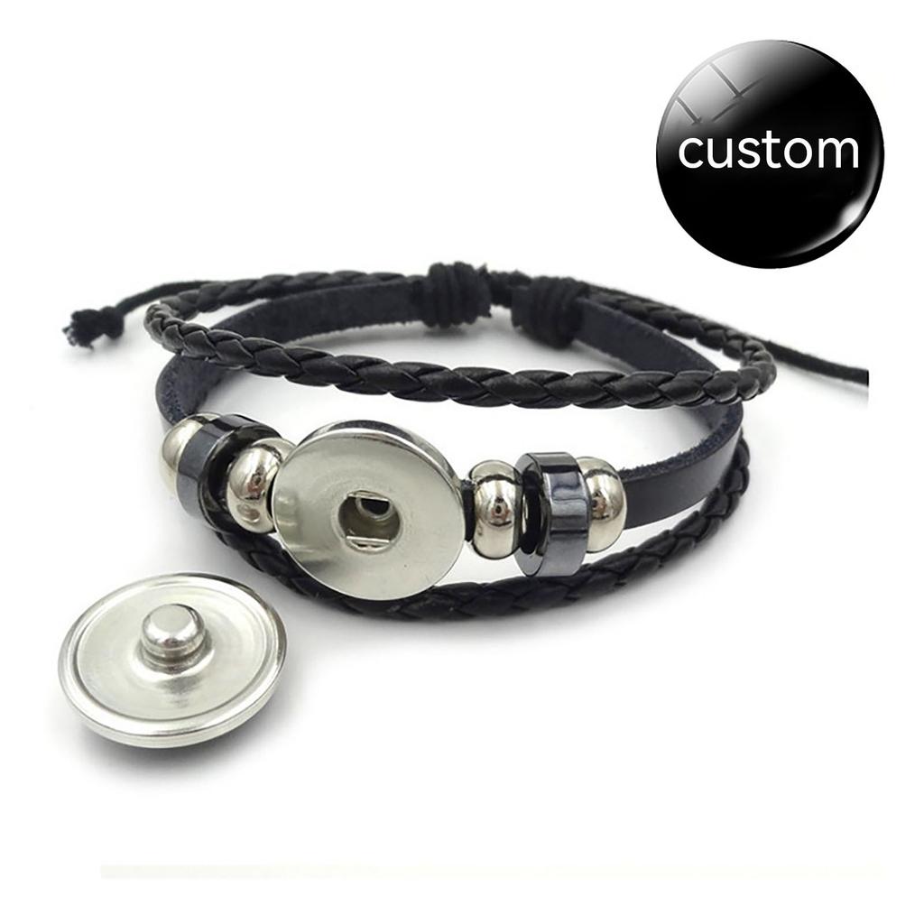 Персонализированные ювелирные изделия на заказ ретро кожаный веревочный комбинированный браслет со светящимся временем