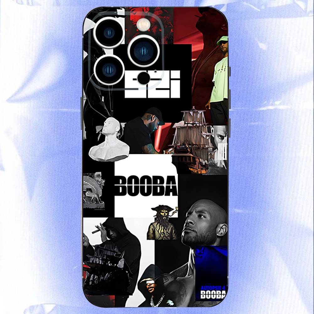 Чехол для iPhone b2o 92i Booba для iPhone 17,16,15,14,13,12,11,Pro,XS,Max,XR,Plus,E,SE4,Mini Черный Мягкий Чехол