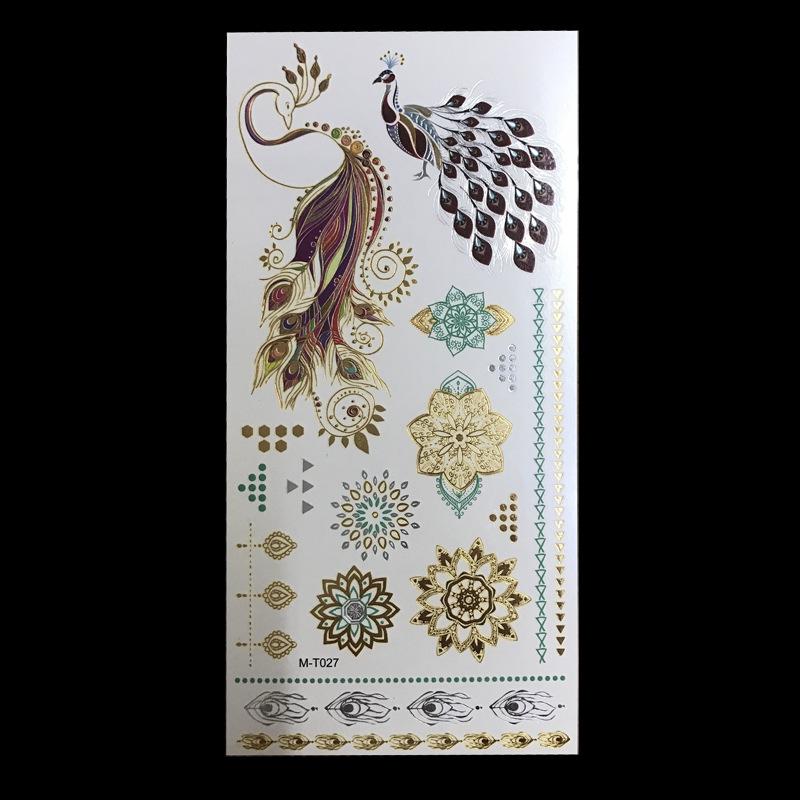 Metallic Gold Butterfly Tattoo Silver Waterproof Temporary Tattoos Stickers On The Body Women Men Boho Resort Style