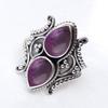Amethyst Pear Gemstone Solid 925 Sterling Silver Boho Designer Ring Handmade Jewelry Gift For Her