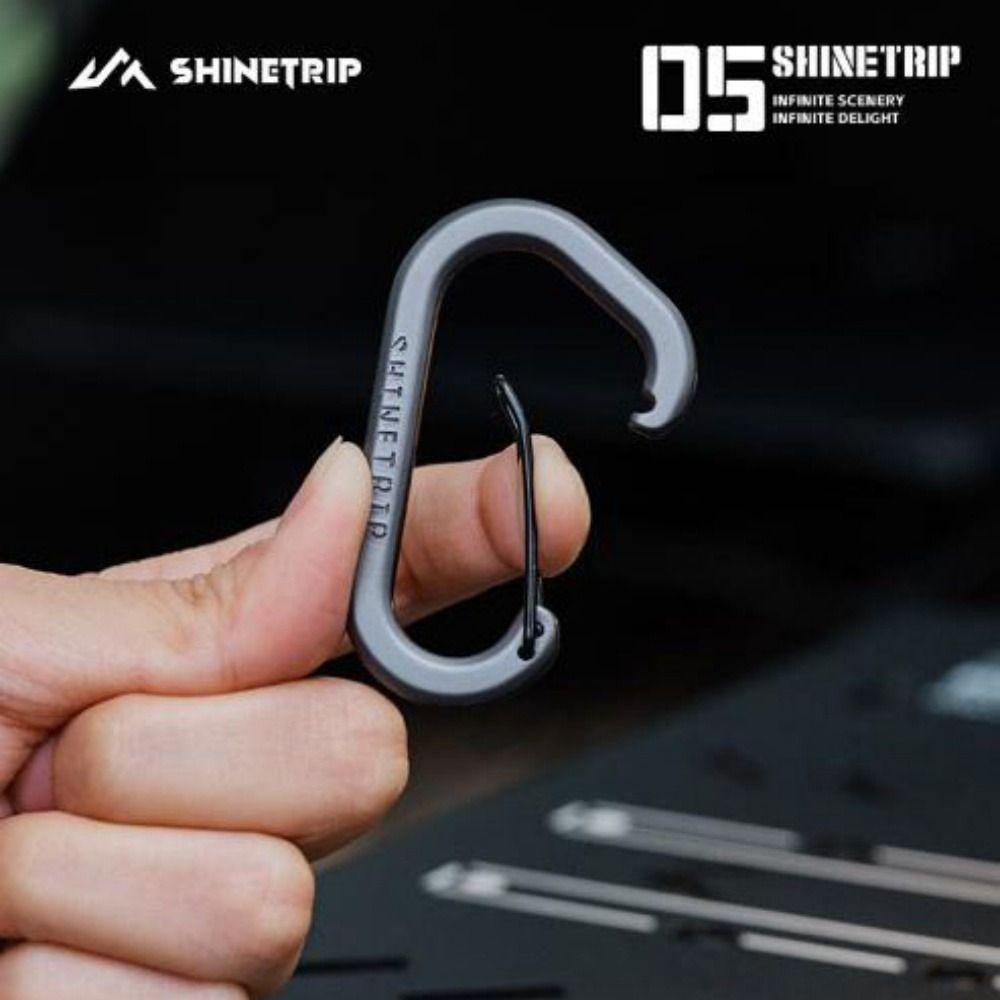 2pcs Stainless Steel Spring Snap Hook Safety Black/Grey Small Tool Storage Metal D-shaped Connection Buckle Carabiner