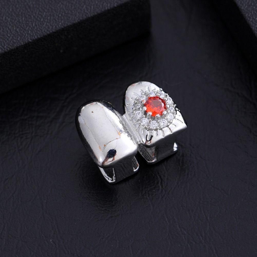 Punk Rhinestone Tooth Caps Removable Charm Teeth Grillz Gift Dental Grills Dental Crown