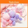 Purple Pink Messy Unicorn Plush Keyring With Practical Rope For Keys And Bags