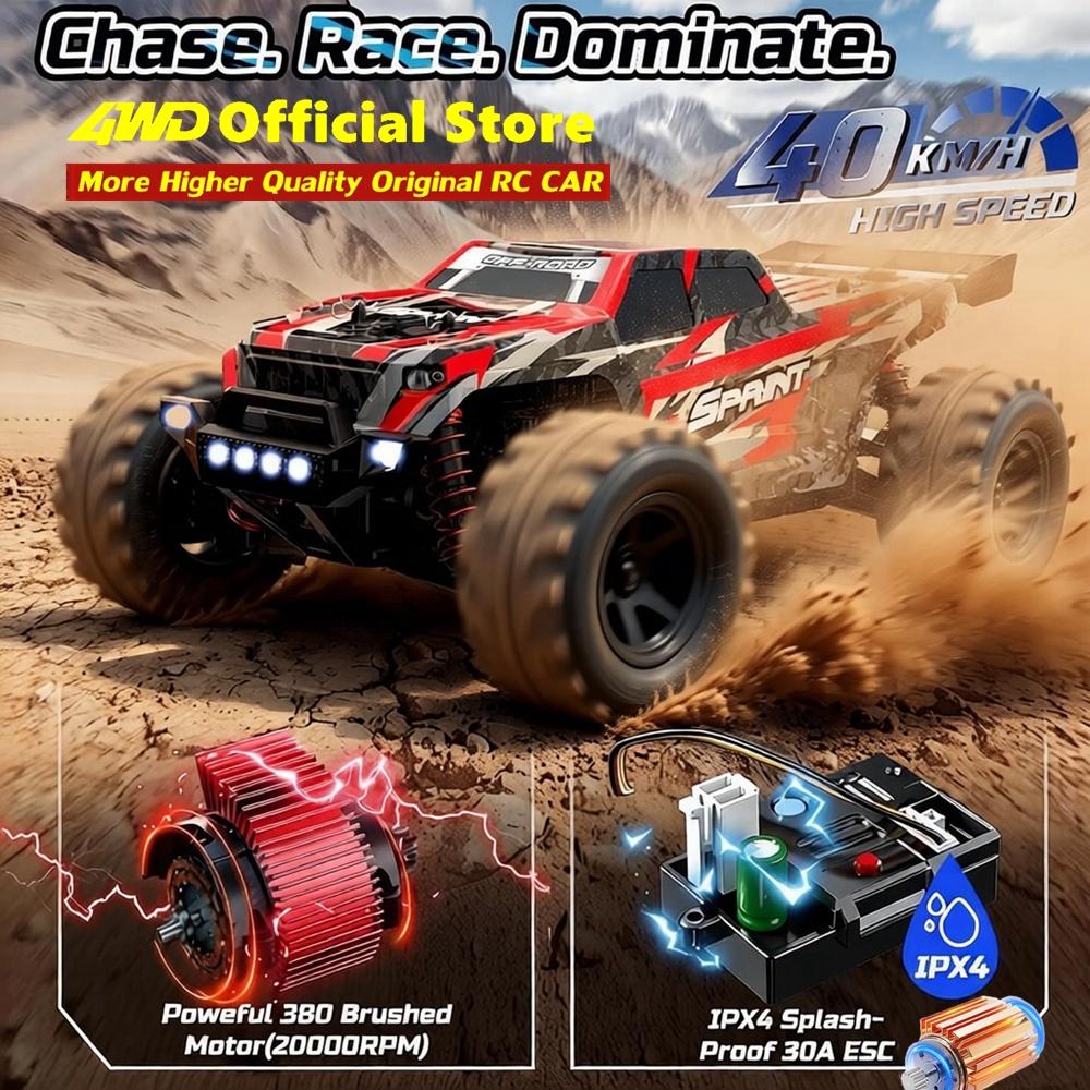 Радиоуправляемая машина 4x4 Внедорожник Монстр-трак Вседорожные RC-машины 40 км/ч Высокоскоростной 4WD Электромобиль Игрушка Подарок для Ребенка Взрослого