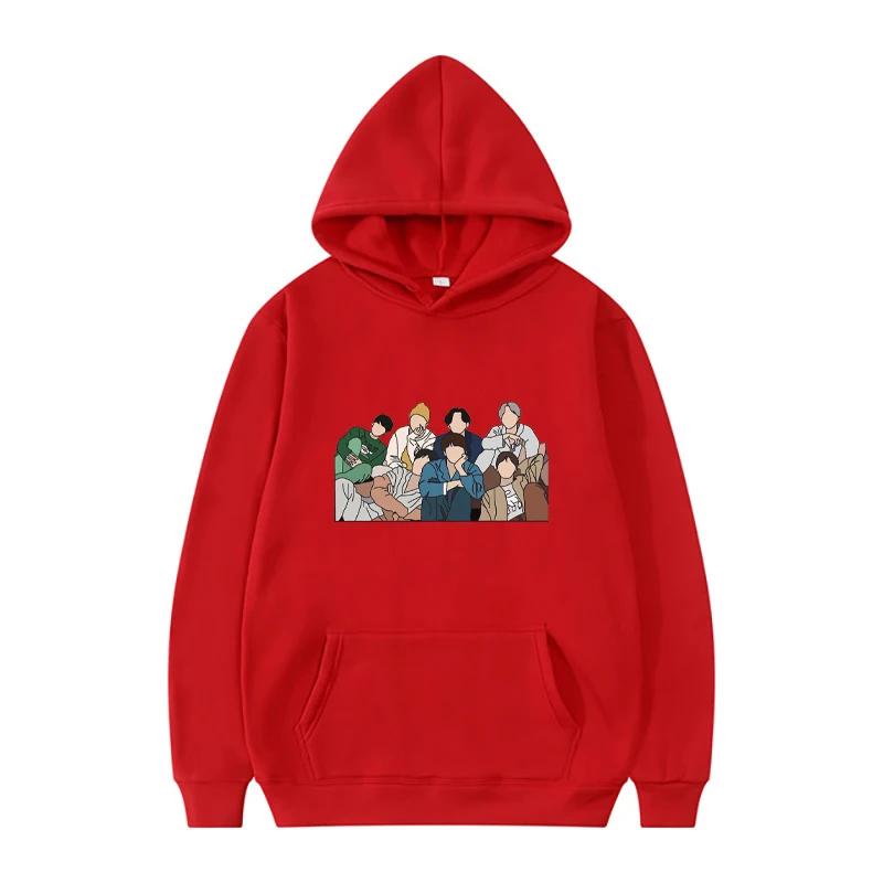 Осенне-зимняя толстовка с капюшоном женская унисекс та же толстовка Bts граффити принтованная толстовка с капюшоном модная толстовка с капюшоном