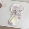 Носки конфетных цветов для девочек, нежные и милые гольфы на ветру, влагоотводящие и дышащие, простые хлопковые носки для поездок на работу