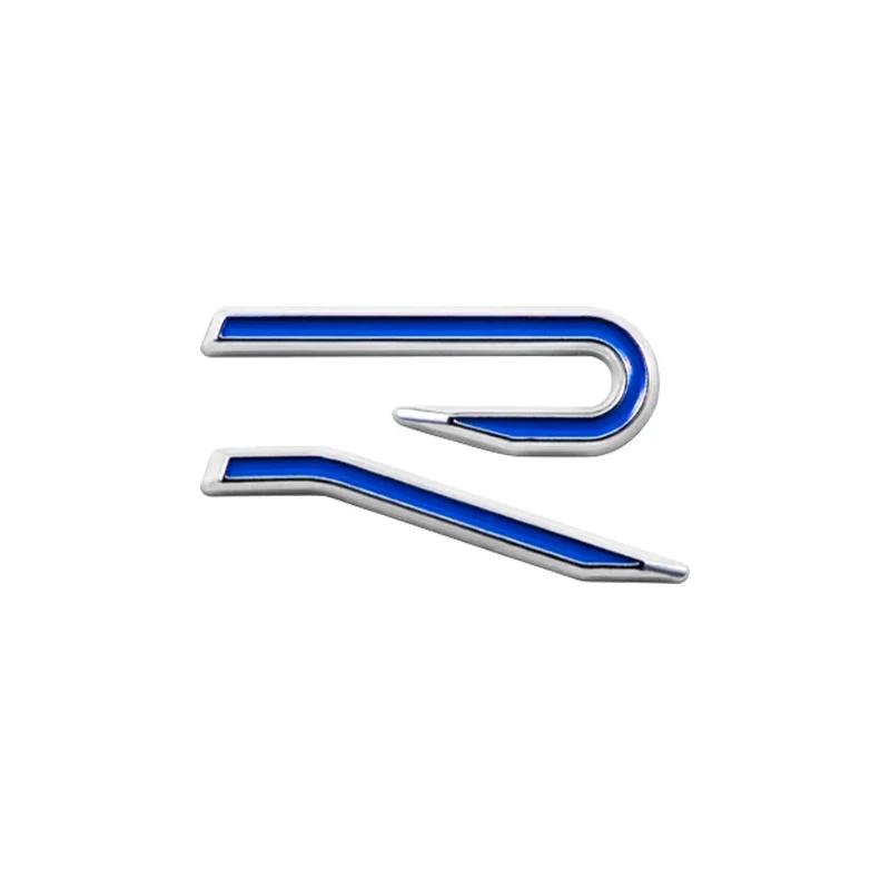 2025 Hot R logo Emblem Car Metal Body Tail Trunk Sticker Accessories For Volkswagen Tiguan Bora POLO PASSAT CC Touran GOLF Jetta zh2