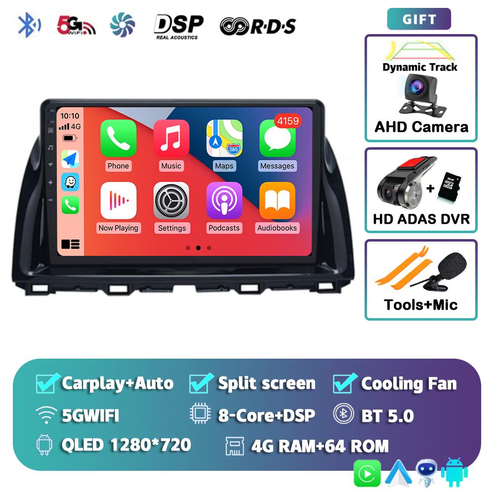 Android 14 Carplay Auto For Mazda CX5 CX-5 CX 5 2012-2015 Car Radio Navigaion GPS Multimedia Video Player 2din DVD Head Unit DSP