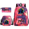 Poppyplaytime Sausage Monster Print School Bag Three-Piece Pencil Case Shoulder Bag Backpack