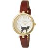 Fieldwork Women's Cat Gut Analog Watch with Leather Strap, Red, ST162p-3