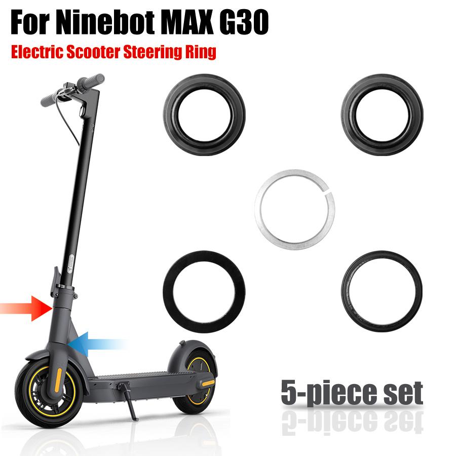 Новый комплект рулевой колонки для электросамоката Ninebot MAX G30 G30D. Чаша, алюминиевые подшипники, кольцо, детали из марганцевой стали