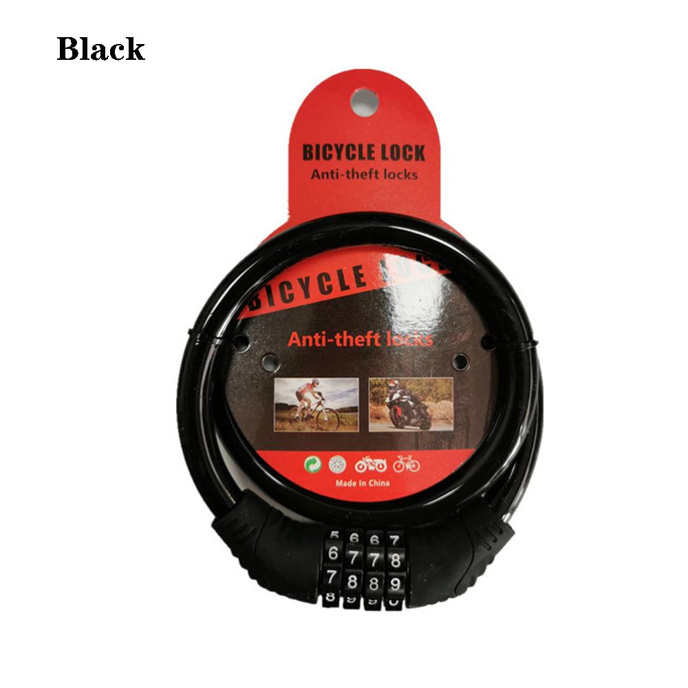 Bicycle Steel Cable Chain Resettable Combination Number Bike Lock 4 Digit Password Padlock