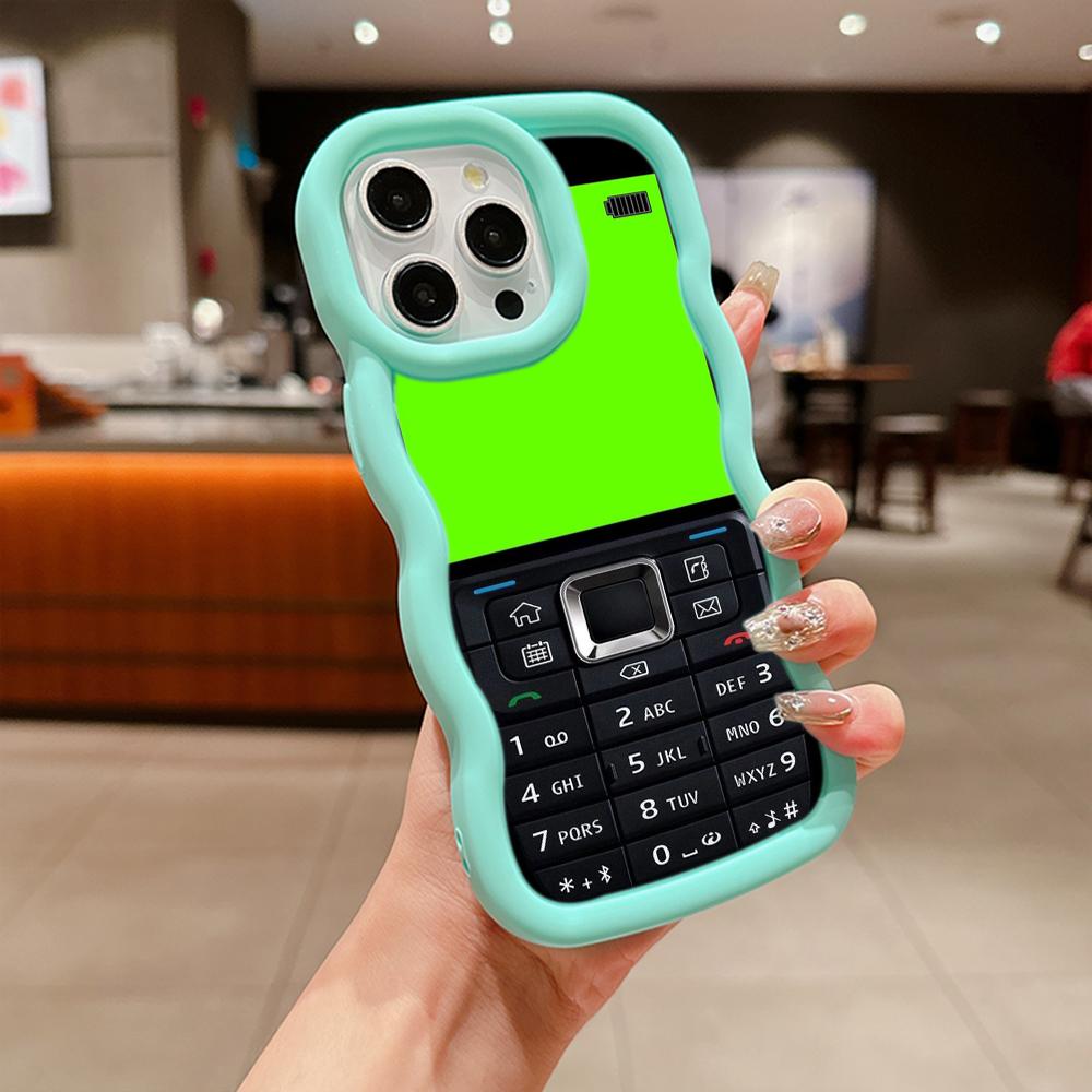 Ae95 ретро телефон дизайн художественные защитные чехлы для телефонов Samsung S24 Plus S23 Ultra A14 A55 A06 Honor X9b Motorola OnePlus большая волна TPU задняя крышка