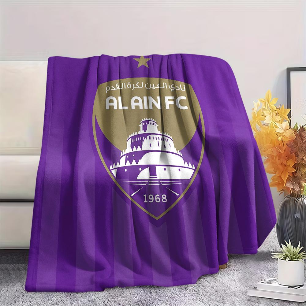 Al Ain FC pattern Flannel Blanket, High quality Comfortable for All Seasons, Home Decor, Warmth and Comfort, Perfect for Gifts.