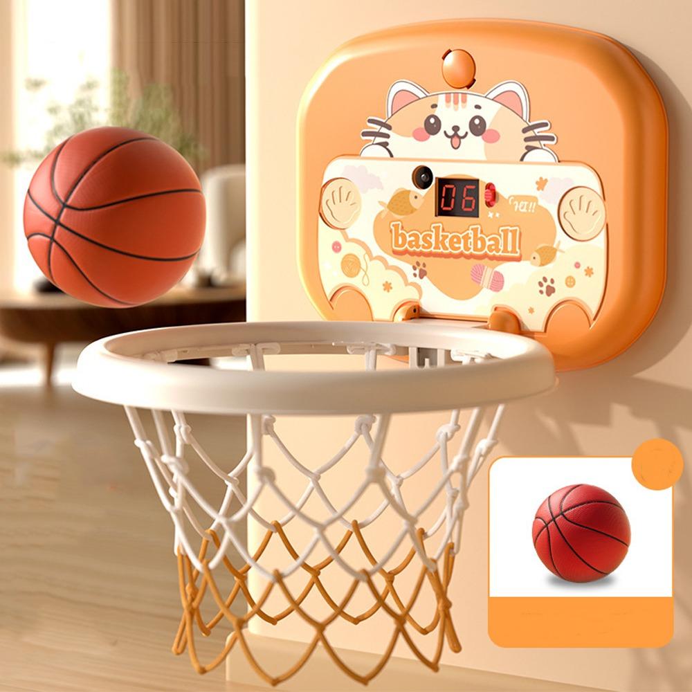 Cartoon Animal Baby Basketball Toy Set Scorable Scoreboard Mini Basketball Hoop  School Environment
