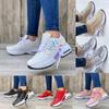 Новые женские повседневные кроссовки на танкетке со шнуровкой, спортивная обувь с дышащей сеткой, нескользящая обувь, кроссовки на платформе, теннисная обувь, размер 35-43