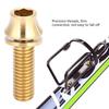 Bicycle Titanium Alloy Water Bottle Cage Screw Bolt M5x12 16mm with Washer (Gold M5x16)