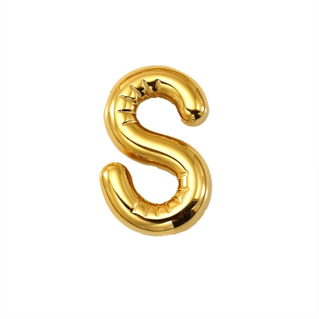 Fashionable And Trendy Small Letter Stainless Steel Bubble 26 Letter Earrings 1 Pair