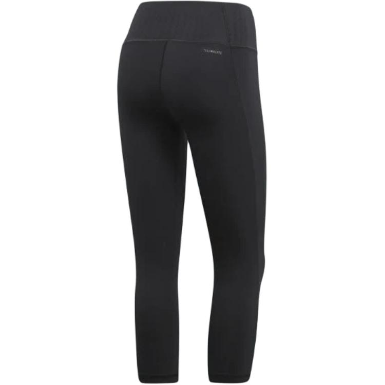 adidas Максимально дышащие модные повседневные спортивные шорты с высокой талией, длиной три четверти, женские, черные CD3126