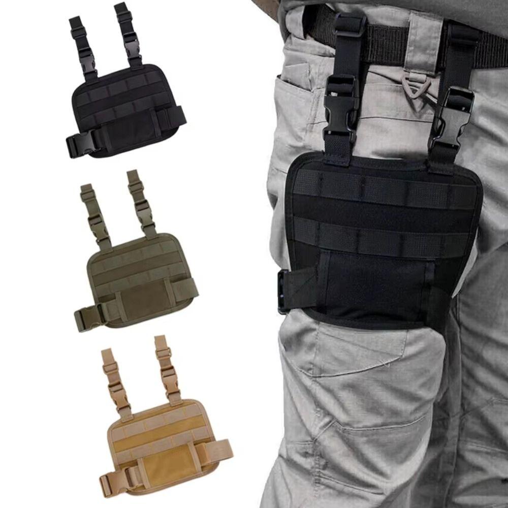 Quick Release Buckle Drop Leg Platform Adjustable Thigh Rig Panel Thigh Strap Pouch Outdoor Sports