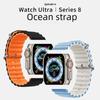Apple Marine Watch Strap: Two-Color Silicone Band for Apple Watch 8/7/SE/Ultra - Perfect for Sports