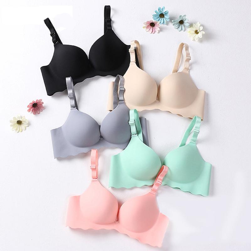 FallSweet Deep V Bras For Women Push Up Bra Wire Free Seamless Underwear Plunge Intimates
