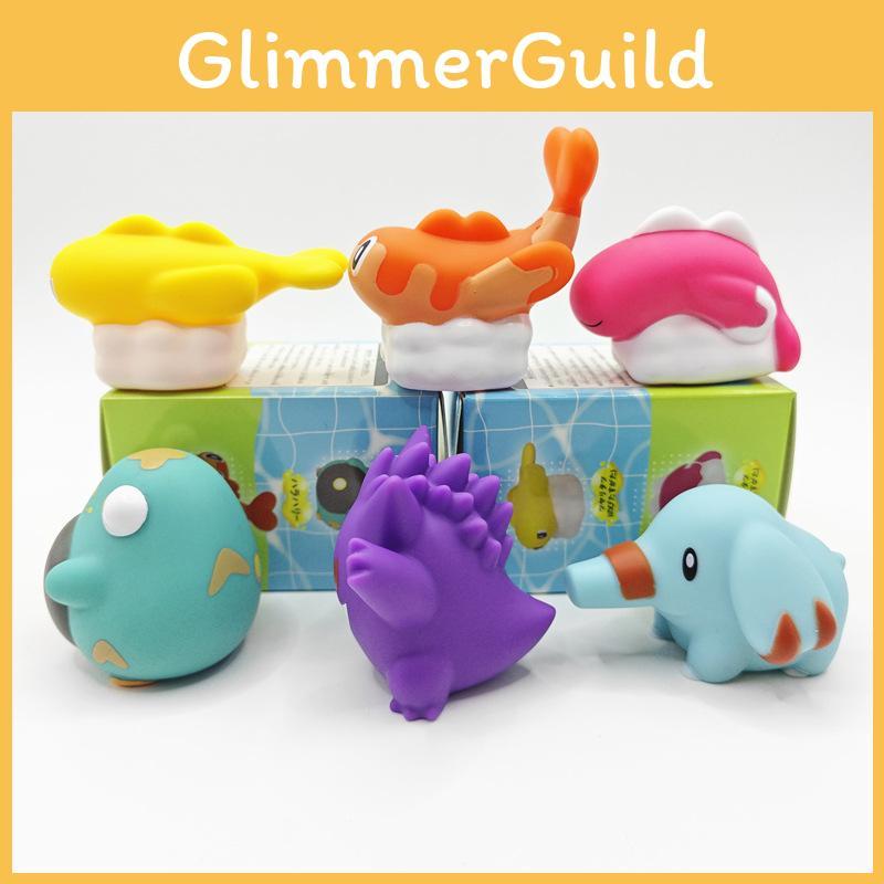 Collectible 4th Generation Pvc Blind Box Figures Of Electric Belly Frog And Miniature Dragon