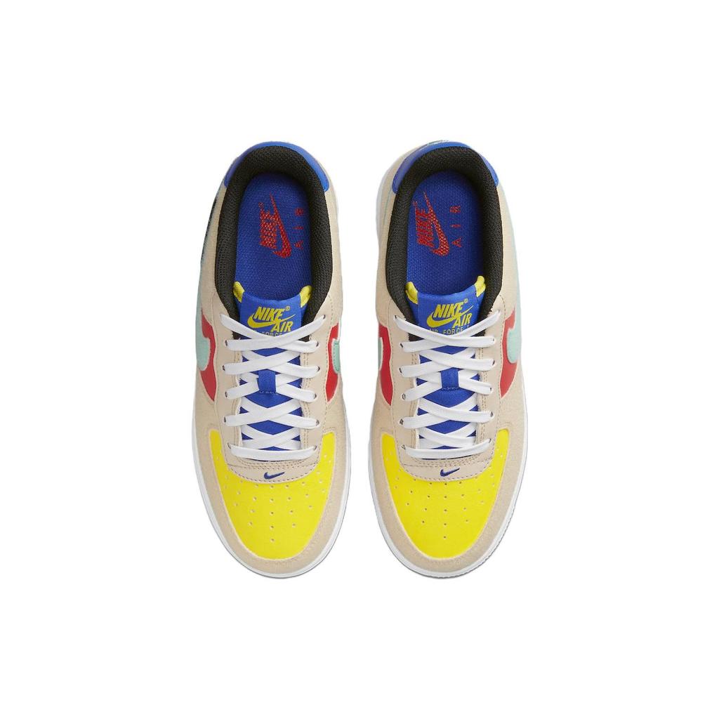 Nike Детские кроссовки Air Force 1 Low GS разноцветные на липучке белые FN7818-100