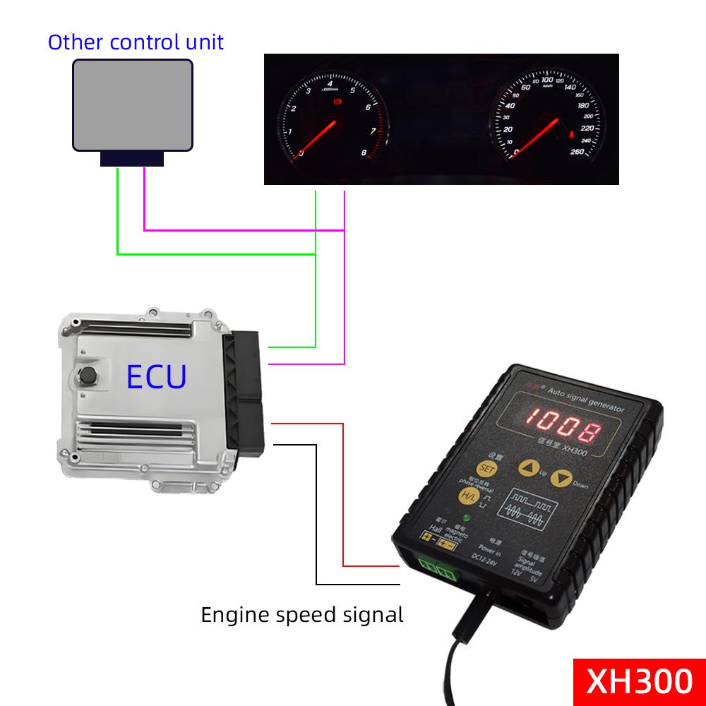 Auto Signal Generator XH300 XH-2 Vehicle Hall Sensor Crankshaft Position Sensor Simulator Car Repair Tool 1Hz to 8KHz Output