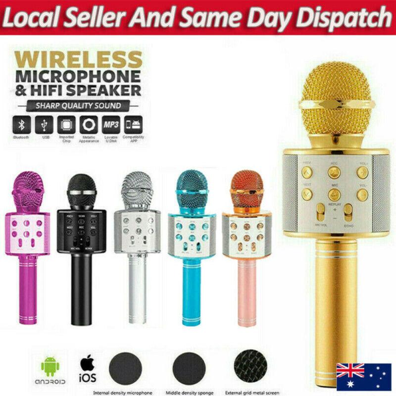 Ws858 Mobile  Phone  Microphone Wireless Bluetooth-compatible Microphone Speaker 800mah Ktv Player