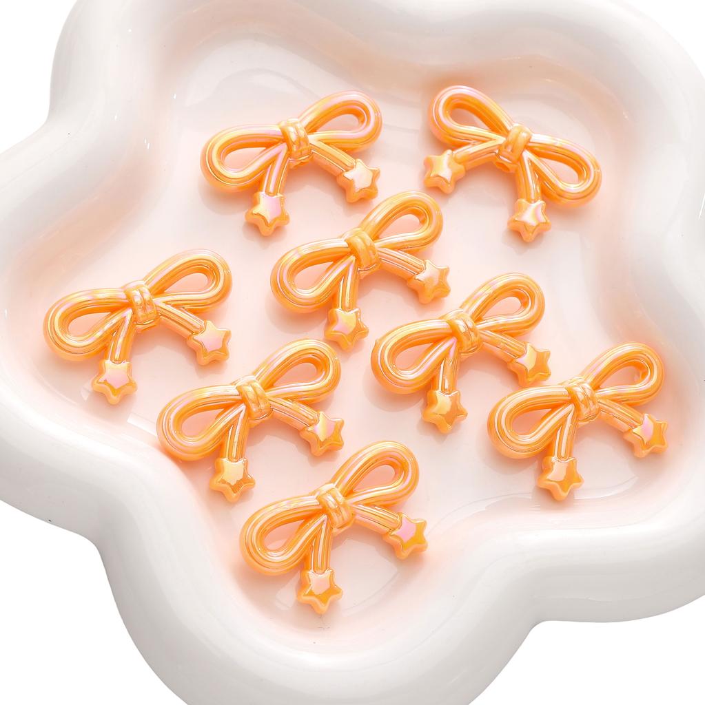 2/10 шт. акриловые бусины-бантики цвета AB, разбросанные бусины для самостоятельного изготовления браслетов, ожерелий и ювелирных изделий