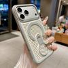 Совместимо с чехлом для iPhone 17 Pro Max: Дышащая охлаждающая сетка, Цветная вращающаяся магнитная подставка, Сотовый дизайн для iPhone 16.