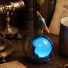 Gothic Bedroom Lighting Pterosaur Night Light, Resin Dragon Table Lamp with Glowing Faux Crystal LED Desk Ball, Fantasy Decor for Office, Gift Lovers