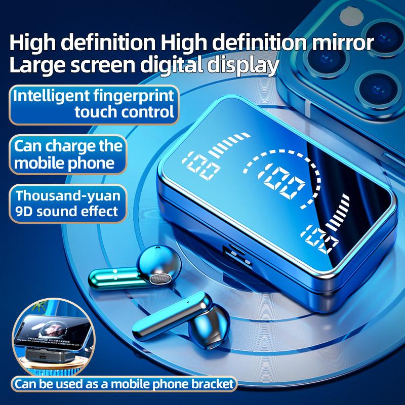 Беспроводные наушники Bluetooth 5.2 с шумоподавлением, стереогарнитуры HiFi, игровые спортивные наушники с сенсорным управлением